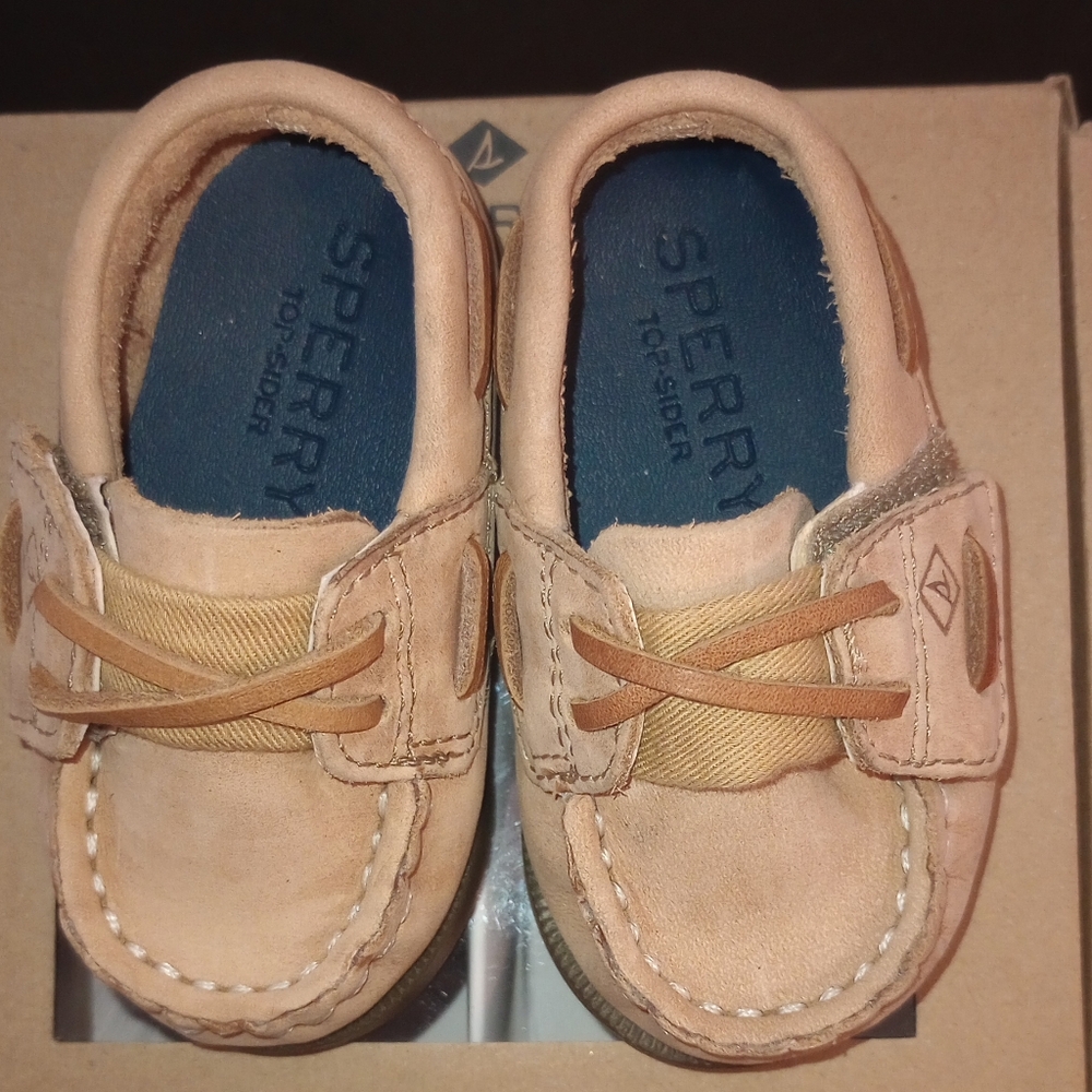 Sperry Kids Crib Shoes - Tan